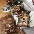 thumbnail image 5 of Christmas Pillow Set of 4, Festive Holiday Throw Pillows for Couch & Bed, Cozy Plush Decor with Santa, Reindeer, Snowman & Sleigh Designs, Ultimate Home Christmas Decorations for Living Room, 5 of 6
