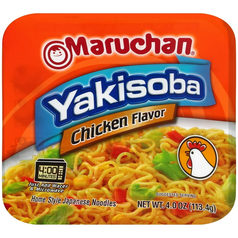 Generic Yakisoba Chicken Flavor Noodles 4 oz Microwaveable