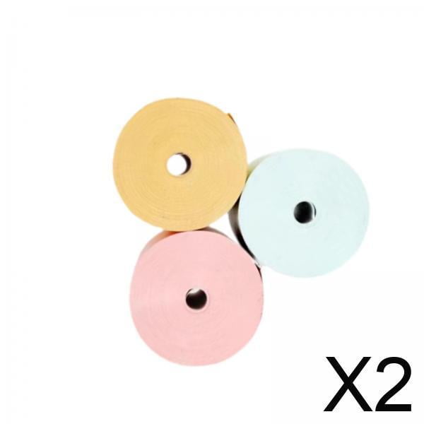 2xPapel De Impresora Papel De Impresión Impermeable Antirrayas Para Textos Foto Recibo Térmico De Color 3 Piezas