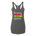 thumbnail image 2 of Wild Bobby Respect Our Queens Black Pride Tri-Blend Racerback Tank Top, Premium Heather, X-Large, 2 of 5