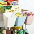 thumbnail image 2 of MesaSe [] Plastic Hanging Basket Kitchen Storage Basket Hanging Cup Holder Trolley Basket Storage Hanging Pencil Holder Storage Containers Hanging Buckets Hanging Bins Kitchen Waste Bins, 2 of 6