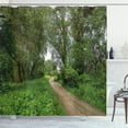 thumbnail image 1 of Ambesonne Nature Shower Curtain, Sunny Day in Meadows, 69"Wx84"L, Umber Fern Green, 1 of 3