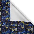 thumbnail image 3 of Ambesonne Wine Valance & Curtain 3 Pcs Set, Starry Night and Grapes Print, 55"x45", Royal Blue Ruby Mustard, 3 of 7