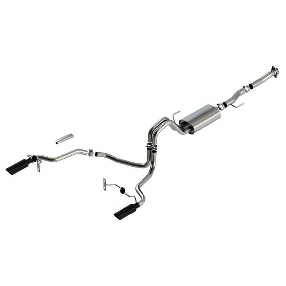 Borla 140868BC S-Type Cat-Back Exhaust System Fits 21 F-150 Fits select: 2021-2023 FORD F150