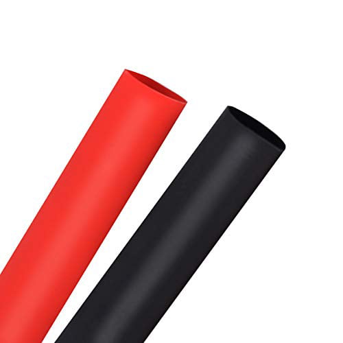 3:1 Heat Shrink Tubing 1/2 inch Adhesive-Lined Dual Wall Heat Shrink Wrap for Large Wires Black & Red Each 1 PC 4.9ft 