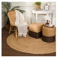 thumbnail image 2 of · Cube Pouf Foot Stool Ottoman - Jute Braided Pouffe Poof Accent Sitting Footrest for The Living Room, Bedroom, Nursery, Patio, Lounge & Other Rooms (14.5”x14.5”x16”; Natural Acorn), 2 of 2