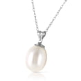 thumbnail image 2 of Galaxy Gold 14K Solid White Gold 20" Necklace with 4 Carat Freshwater-Cultured Pearl, 14"-24" Sizes, June Birthstone, Symbol of Elegance, 2 of 3