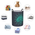 thumbnail image 6 of TEQUAN Waterproof Laundry Hampers, Abstract Spades Poker Death Skull Pattern Clothes Storage Basket with Handle (S), 6 of 7