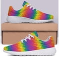 thumbnail image 3 of Rainbow Pride Shoes Men Women Fashion LGBT Sneakers Adult Lightweight Breathable Running Shoes White Size 7, 3 of 7