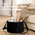 thumbnail image 5 of JSVSLTD Lavabo para pies, cubo plegable de 20 litros, cubo portátil para remojar pies, cubo para remojar pies para viajes al aire libre, camping, pesca (negro), 5 of 5