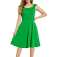 thumbnail image 1 of INSPIRE CHIC Vestido Vintage para Mujeres de los años 50, Escote Redondo, Vestidos de Cóctel de Gran Tamaño, Color Verde, 1 of 6
