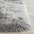 thumbnail image 4 of SAFAVIEH Arctic Giselle Solid Polyester Shag Runner Rug, Grey, 2'3" x 8' Runner, 4 of 9