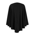 thumbnail image 4 of Womens Open Front Poncho Sweater Wrap Topper Knitted Elegant Shawls Cape for Spring Fall Winter, Wraps Soft Open Front Black, 4 of 4
