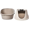 thumbnail image 2 of No-Mess Hooded Enclosed Cat Litter Box with Odor Control and Swinging Door, Large, 24" x 18" x 17", Multicolor, 2 of 4