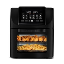 Gourmia 14 Qt Air Fryer Oven, 12 Presets, Rotisserie, FryForce 360°, Black