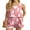 09-FP-Pink White Square, variant on JWD Women's 2 Piece Square Neck Sleeveless Shorts Casual Set Women's Summer Top Black S