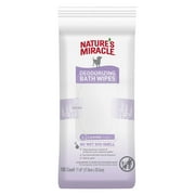 Nature's Miracle Deodorizing Bath Wipes for Dogs, 100 Count, Lavender Scent