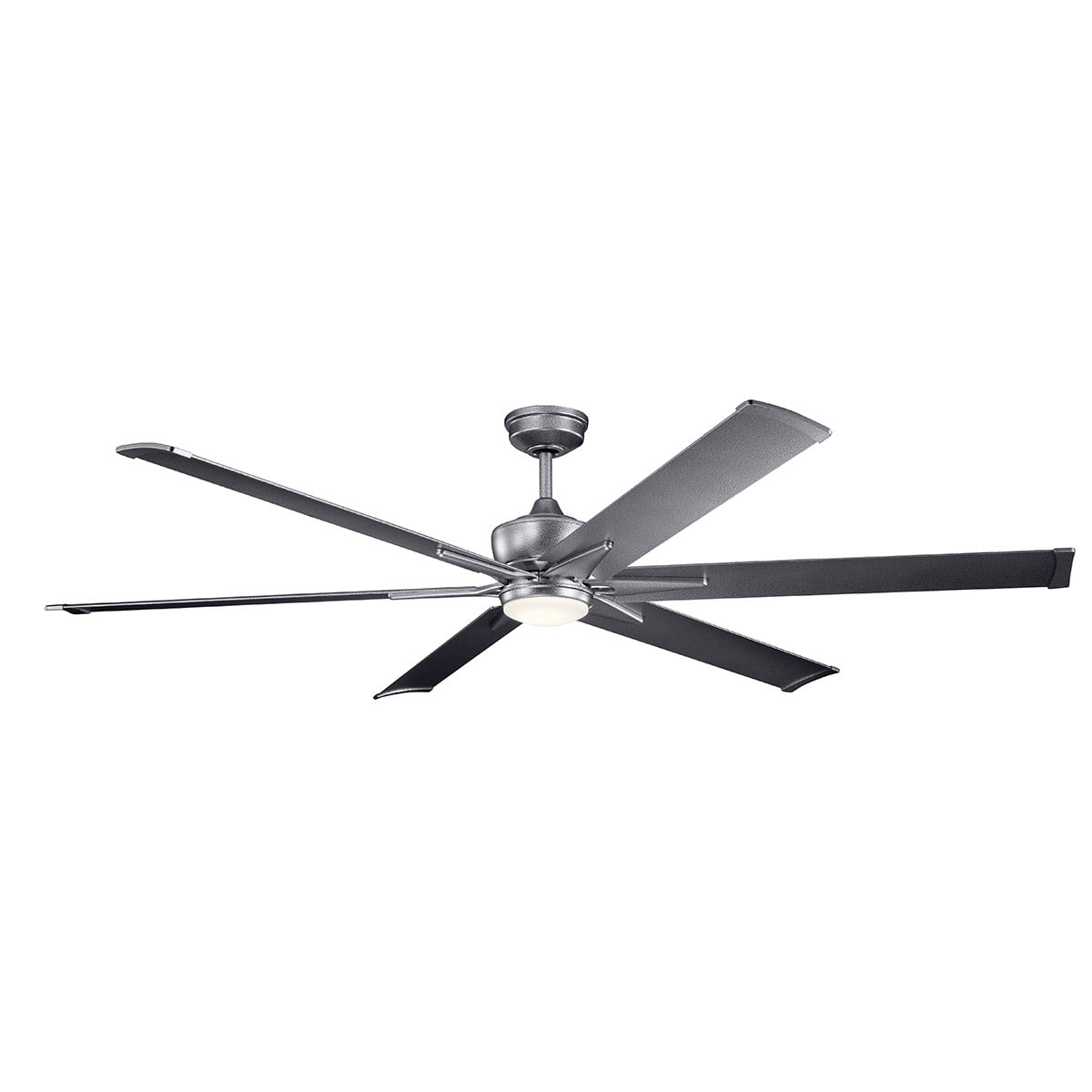 Indoor Ceiling Fans 1 Light With Weared Steel Powder Coat Finish