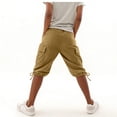 thumbnail image 5 of Vamuko Cargo Shorts Womens Drawstring Knee Length Bermuda Shorts 2026 Summer Baggy Casual Capri Shorts Solid Plus Size Capris with Pockets Khaki M, 5 of 8