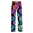 thumbnail image 5 of Halloween Pajamas for Women Casual Lounge Pajama Pants Funny Pumpkin Drawstring Elastic Waist Fashion Sleep Bottoms Multicolor S, 5 of 6