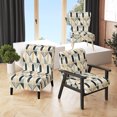 thumbnail image 1 of Designart "Spacious Neutrality I" Beige Damask Upholstered Accent Chair - Bohemian & Eclectic Arm Chair For Living Room, 1 of 7