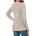 thumbnail image 5 of TEMOFON Womens Tops Fall Long Sleeve Button Henley Shirts Soft Lightweight Sweaters Casual Loose Crew Neck Tunic Tops L, 5 of 9