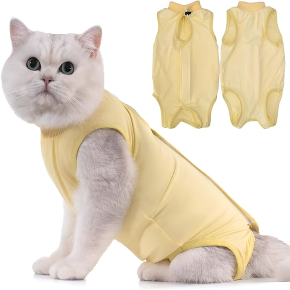 TELOLY Cat Recovery Suit - Kitten Onesie for Cats After Surgery, Cone of Shame Alternative Surgical Spay Suit for Female Cat, Post-Surgery or Skin Diseases Protection