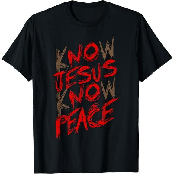 Know Jesus Know Peace T-ShirtMen's and women's short-sleeved pure cotton shirts