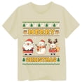 thumbnail image 3 of CONFREE Christmas Girls Short Sleeve Tshirts Crew Neck Santa Claus Graphic Casual Xmas T-Shirt for Kids, 3 of 3