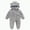 Grey, variant on Newborn Baby Bear Outfit Suit Girls Boys Fleece Jumpsuit Romper Hooded Winter Snowsuit Clothes(Army Green,6-9 Months)