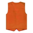 thumbnail image 4 of zdhoor Kids Volunteer Activities Vest Solid Color Button Down Waistcoat Boys Girls Waiter Bartender Top Orange S/10, 4 of 5