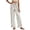 C-Beige2244, variant on Zebra Print Pants for Womens Button Waist Straight Cut Casual Pants
