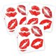 thumbnail image 1 of wonima02 Kiss Tattoos Bright Watermelon Red Lip Prints Temporary Face Tattoo Sticker, 9-Sheet, 1 of 1