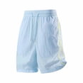 thumbnail image 2 of Aimik Women's Plus Size Athletic Shorts Solid Elastic Waist Shorts with Pockets and Drawstring Summer Comfortable Workout Bottoms, 2 of 6