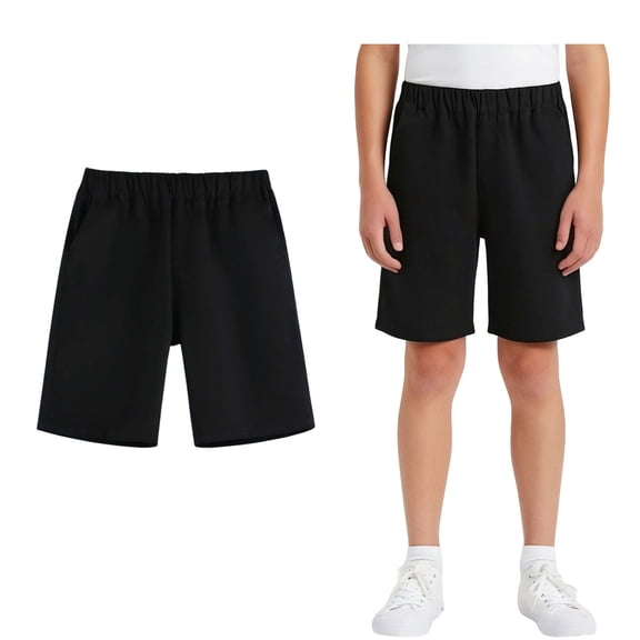 School Uniform Shorts Straight Pants with Pockets Casul Black Shorts Boys School Shorts Kids Kids Shorts Boys