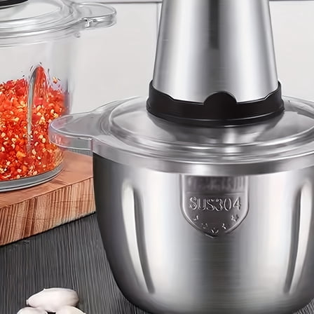 ​​300W Electric Food Processor | 2-Speed with Meat Grinder | 304 Stainless Steel Bowl | for Baby Food & Vegetables | Home & Commercial Use​​