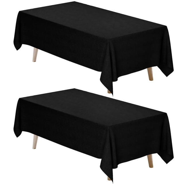 Mantel Fixwal, tela de poliéster negro, 70 x 120 cm, paquete de 2