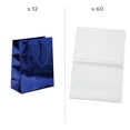 thumbnail image 2 of 7 1/4" x 9" Medium Solid Metallic Paper Gift Bags & Tissue Paper Kit 72 Pieces, 2 of 2