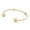Rose Gold, variant on Stylish Stainless Steel Bead Cuff Open Bangle Bracelet for Women, Girls & Men, Silver