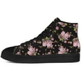 thumbnail image 3 of Aidianart Womens Rose High Top Canvas Sneakers High Top Shoes Size 5.5, 3 of 5