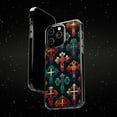 thumbnail image 6 of DistinctInk Clear Hybrid Case for Apple iPhone 14 Plus (6.7" Screen) - Vibrant Christian Crosses: Bold Contrast Patterns - Raised Bezel Screen Guard, 6 of 8