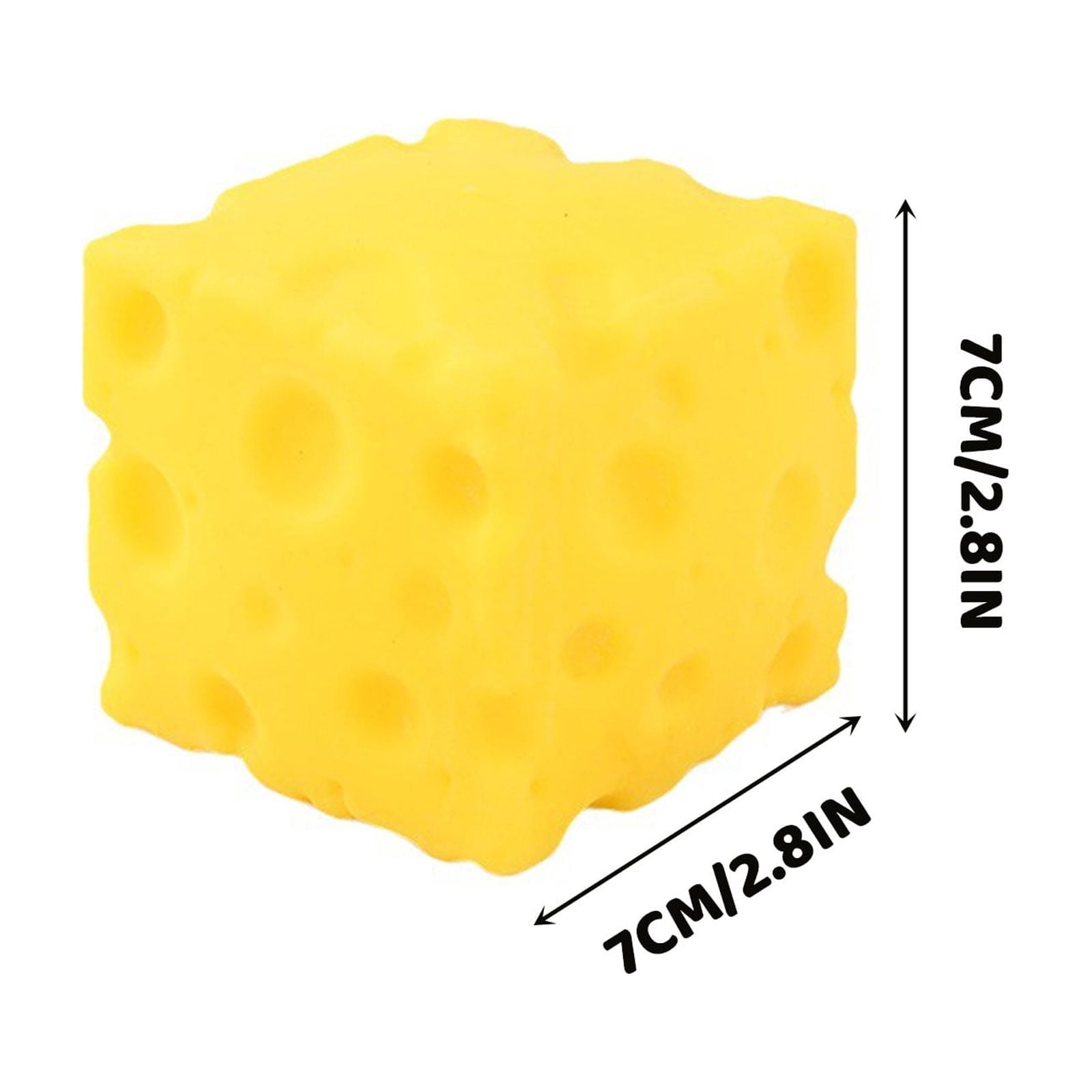 2 PCS Sunny Days Squeezy CHEESE BLOCK Sensory Toys, Slow Rising Squishy Relief Soft Tress Relief & Fidget Toys, Sunny Days Fruit Toys