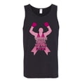 thumbnail image 2 of Wild Bobby Tough Guys Wear Pink Boxer Breast Cancer Awareness Men Tank Top, Black, Small, 2 of 6