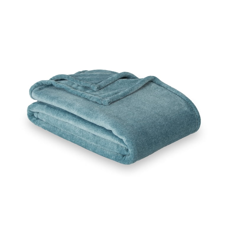 EcoThread™ Plush Heathered Soft Oversized Throw Blanket, Teal