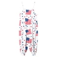 thumbnail image 5 of Splozh 4th of July Jumpsuit for Girls Patriotic 4th of July Clothes Kids Girls Summer Sleeveless Independence Day Graphic Jumpsuit Toddler Girl Outfits,Red 1-2 Years, 5 of 5