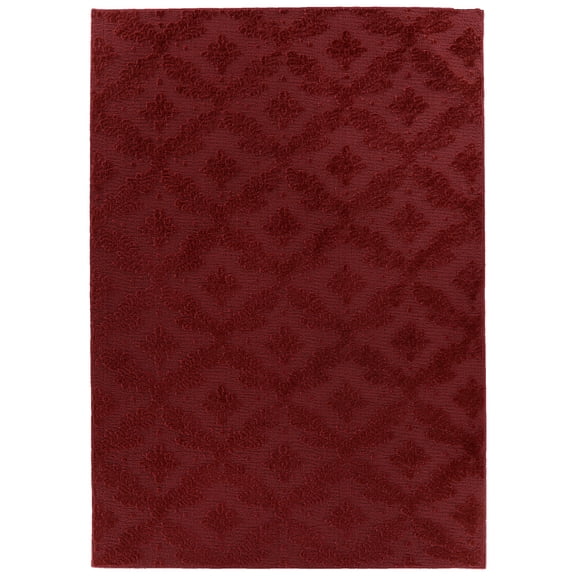 Garland Rug Charleston Polypropylene Chili Pepper Red Square Indoor Area Rug, 12' x 12'