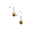 thumbnail image 3 of Delight Jewelry Goldtone Disc 1/2'' Number - 6 - Silver tone Infinity French Earrings, 3 of 4