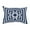 Blue, variant on Simply Daisy, 14" x 20" Greek New Key Navy Abstract Decorative Outdoor Pillow