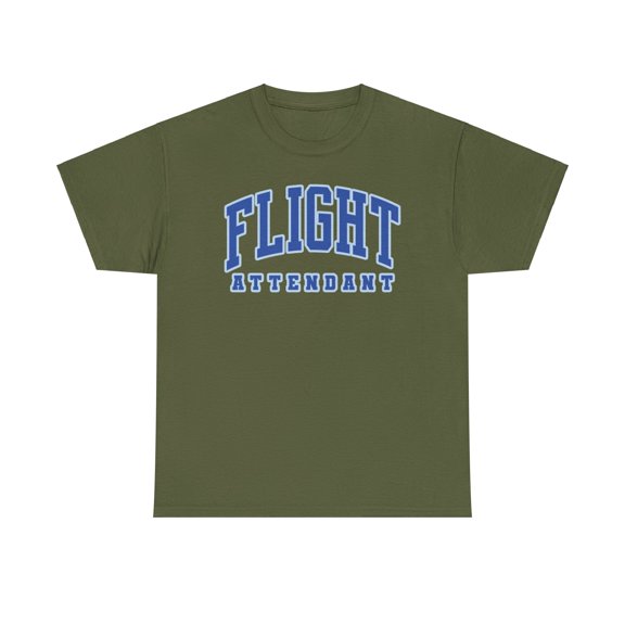 Flight Attendant Shirt Gifts Tshirt Crew Neck Short Sleeve
