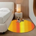 thumbnail image 4 of Rectangle Rug 5ft Area Rug, Ombre Orange Blue Stripe Area Rugs for Living Room Bedroom, Abstract Minimalist Style Floor Mat Non-Slip Non-Shedding Carpet Indoor Accent Rugs, 4 of 9